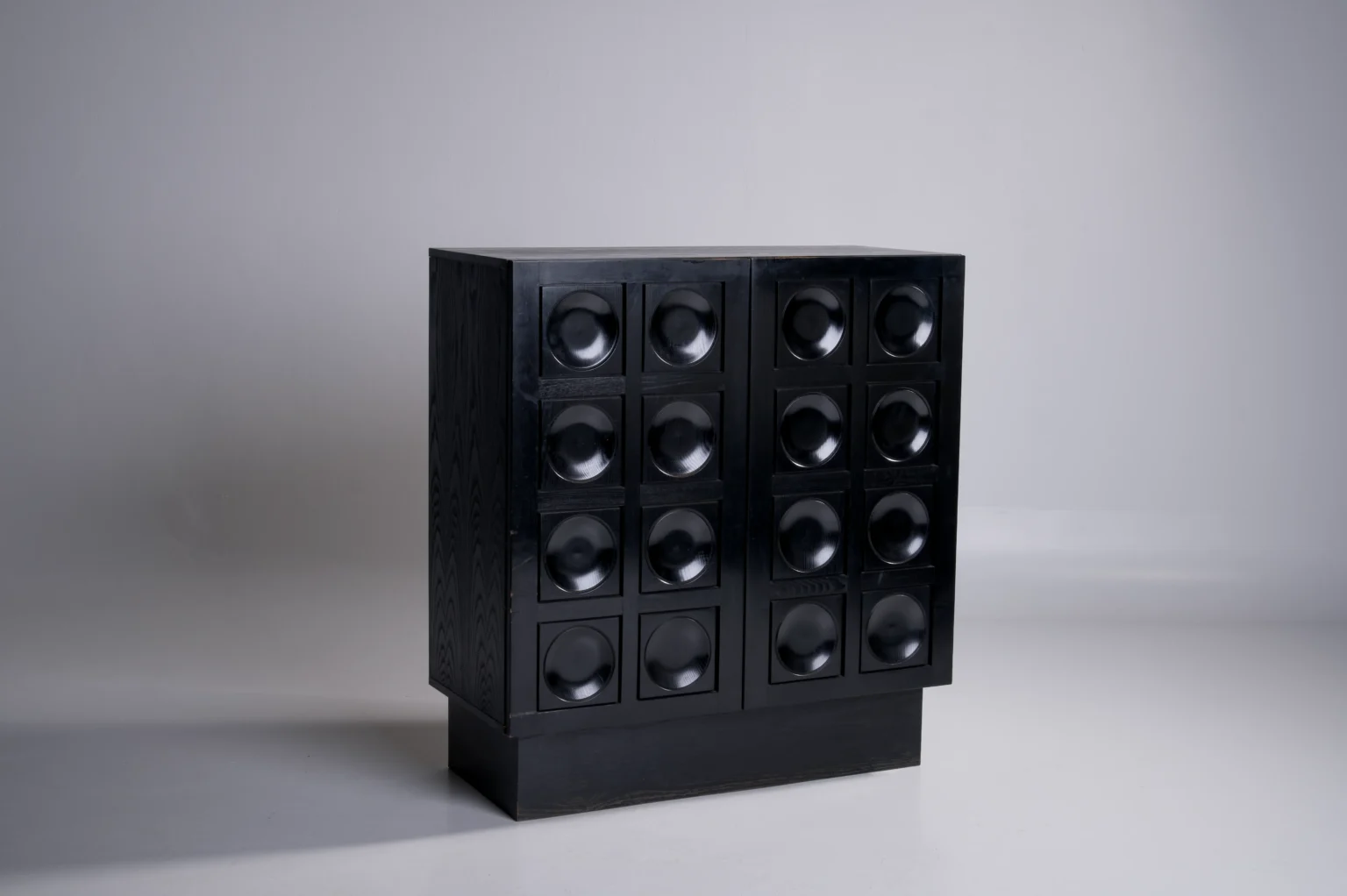 Studio Menzel - Black Brutalist Bar Cabinet Circles Belgium