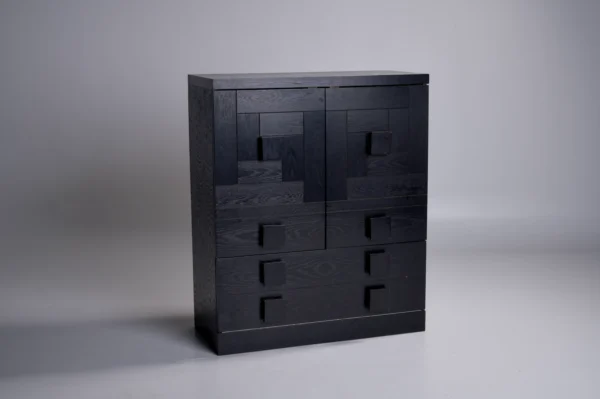 Studio Menzel - Black Brutalist Bar Cabinet