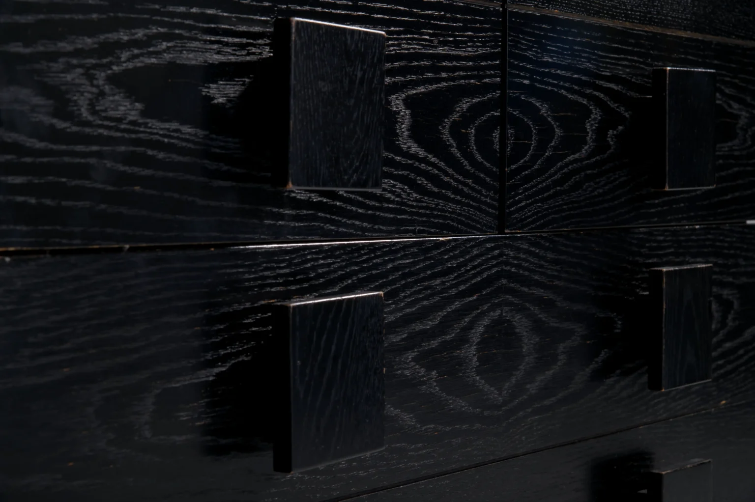Studio Menzel - Black Brutalist Bar Cabinet Graphical
