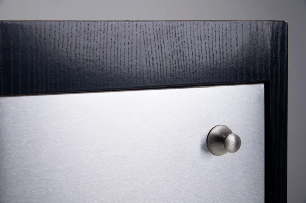 Studio Menzel - De Coene Aluminium Black Brutalist Bar Cabinet Detail