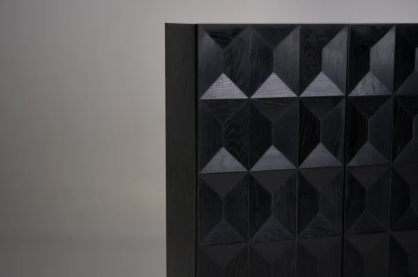 Studio Menzel - Defour Black Diamond Bar Cabinet Brutalist Belgium