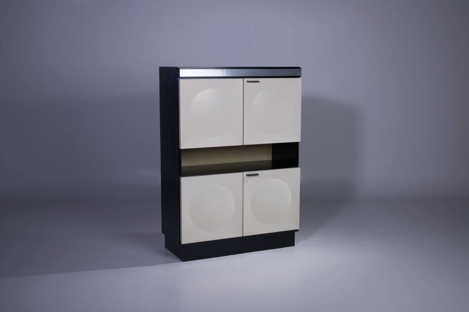 Brutalist Bar Cabinet Black And White