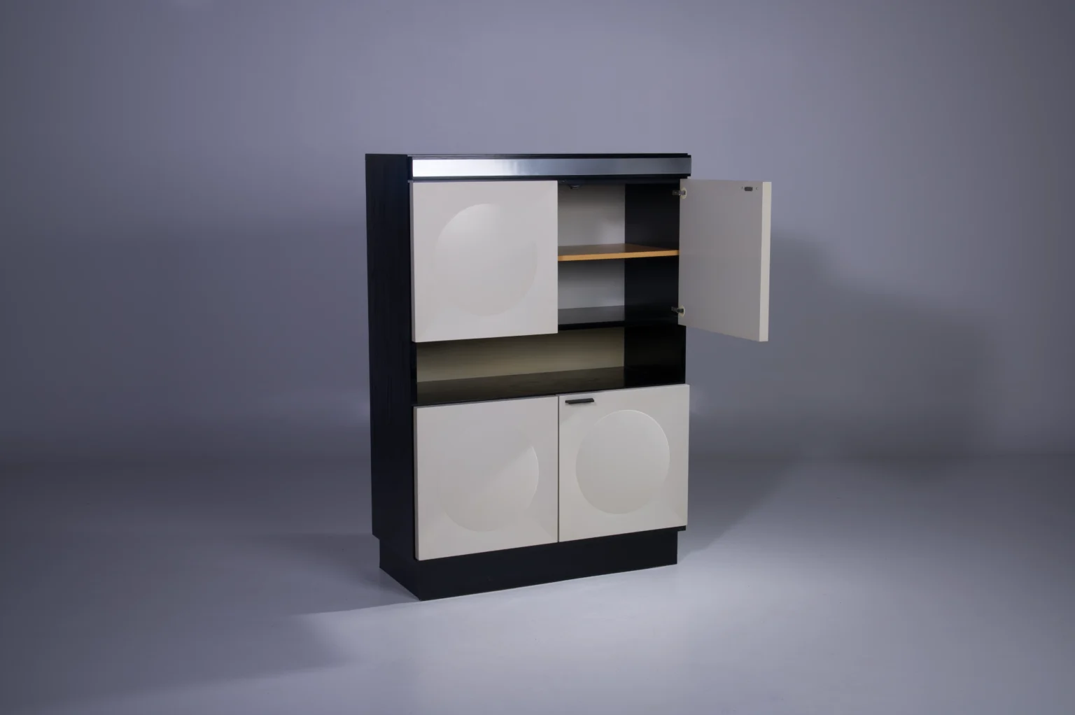 Brutalist Bar Cabinet Black And White
