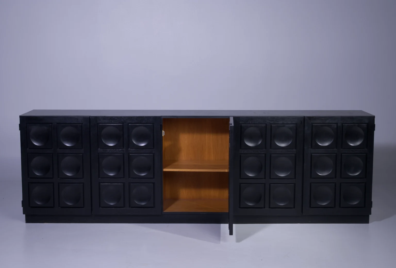Brutalist Sideboard Circles Black Belgium