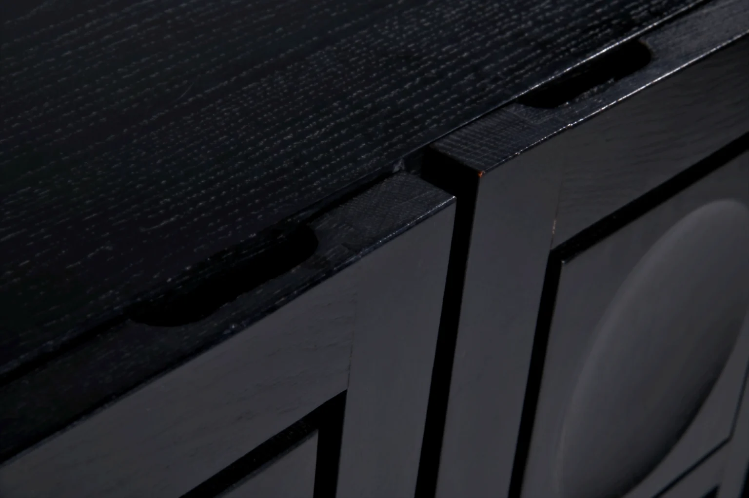 Brutalist Sideboard Circles Black Belgium