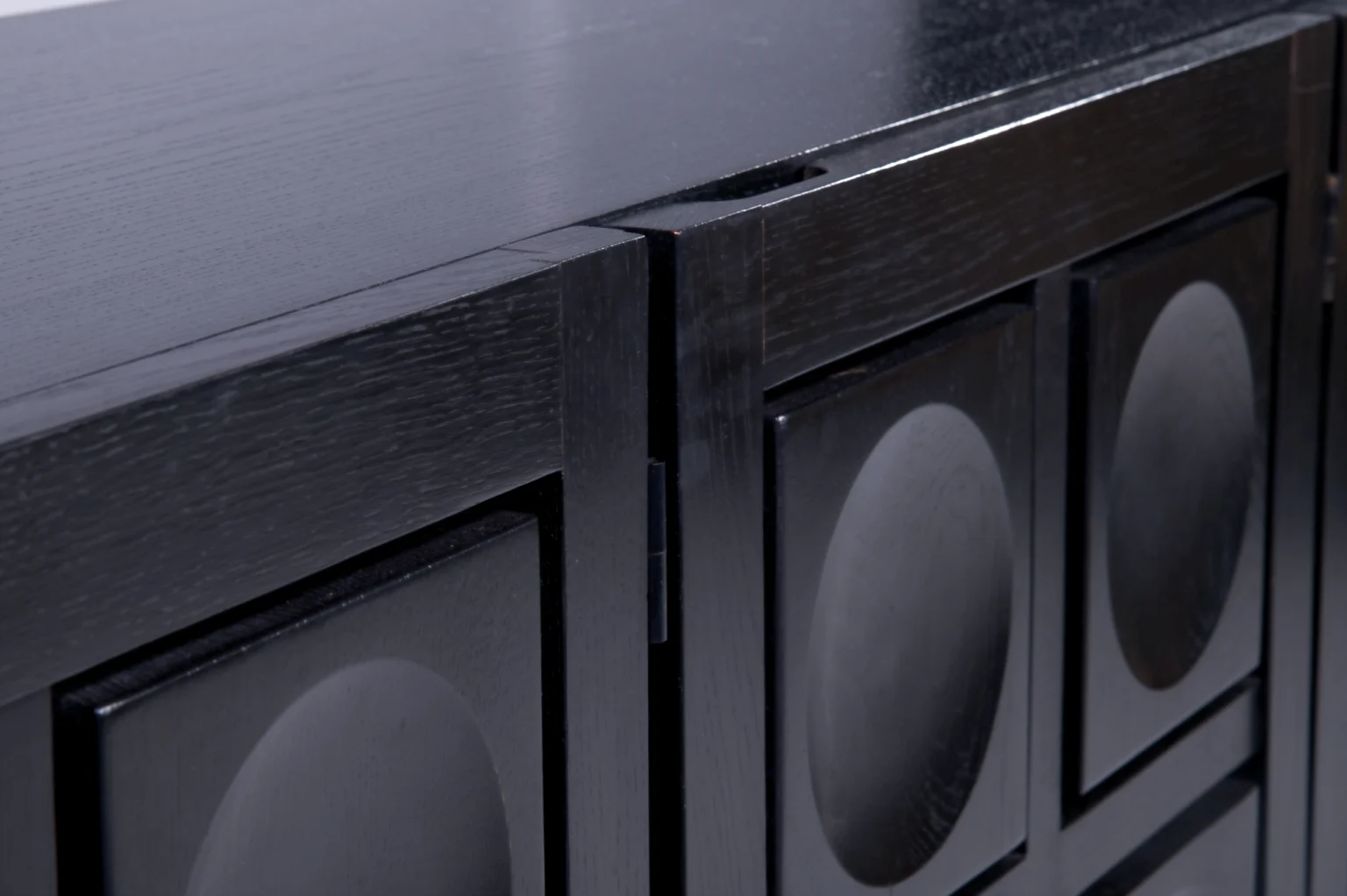 Brutalist Sideboard Circles Black Belgium