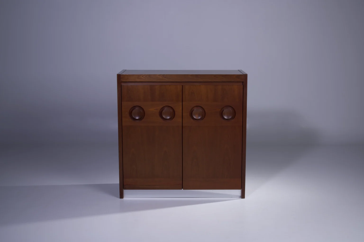 Brutalist Bar Cabinet Mahogany Belgium