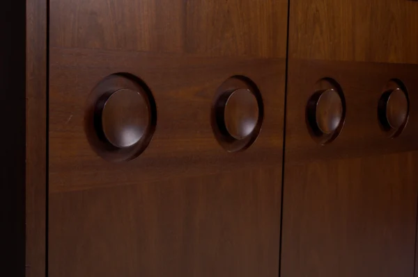 Brutalist Bar Cabinet Mahogany Belgium