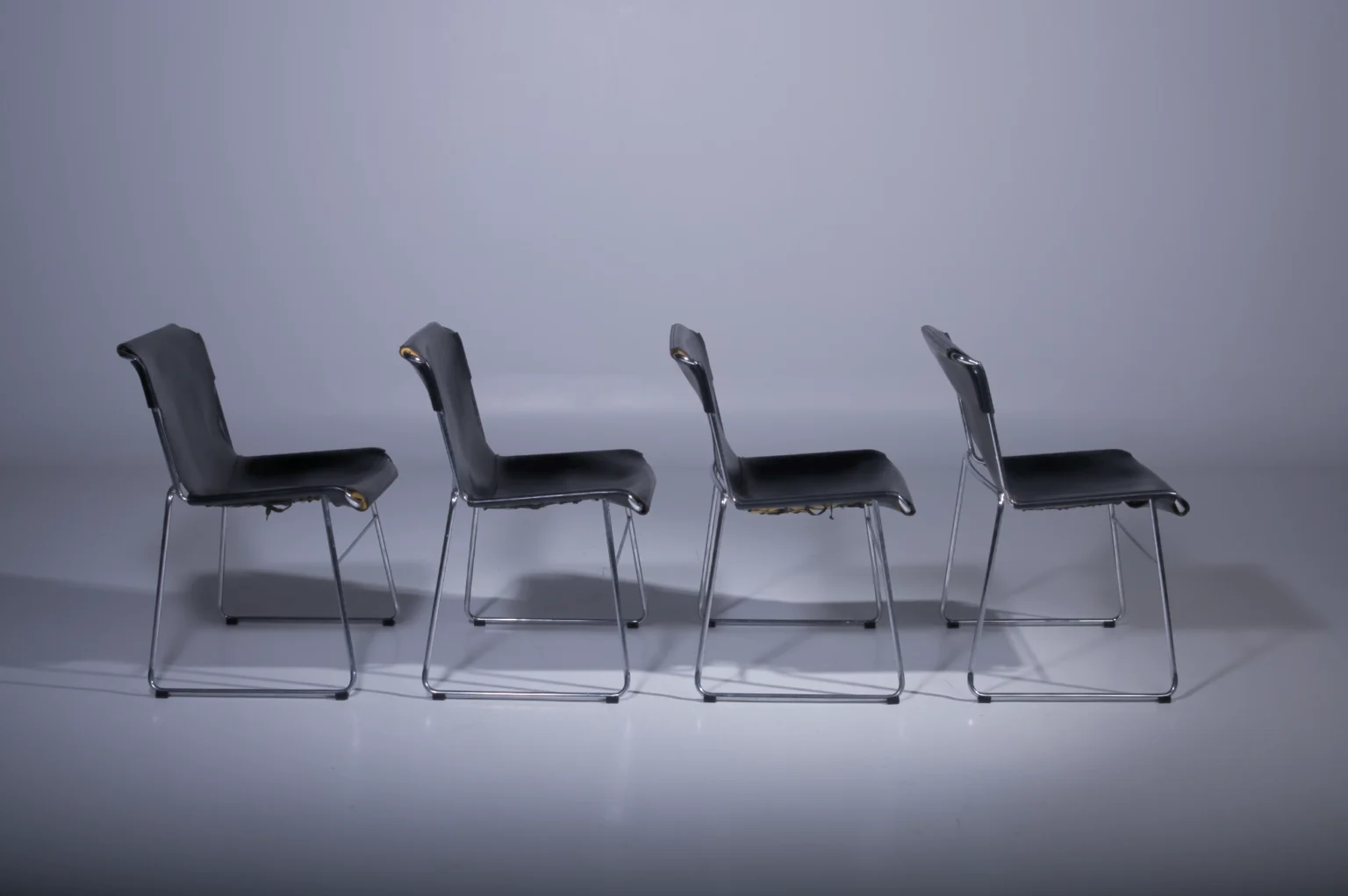 Italian Leather Dining Chairs Side