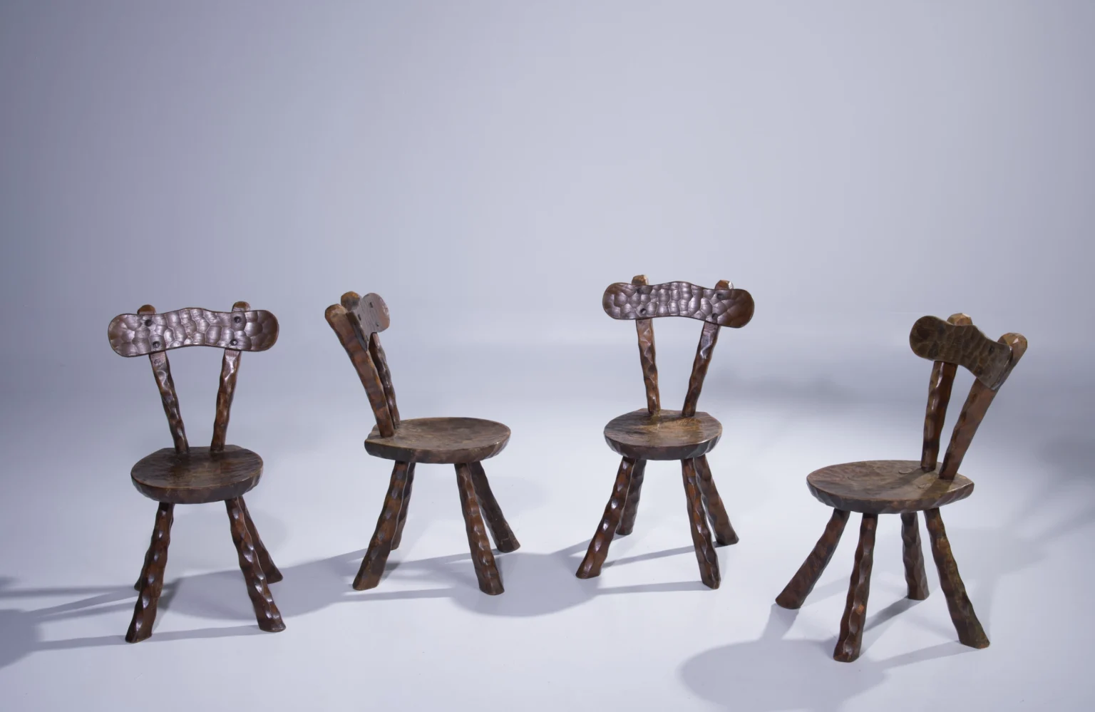 Brutalist Hand Sculptured Chairs