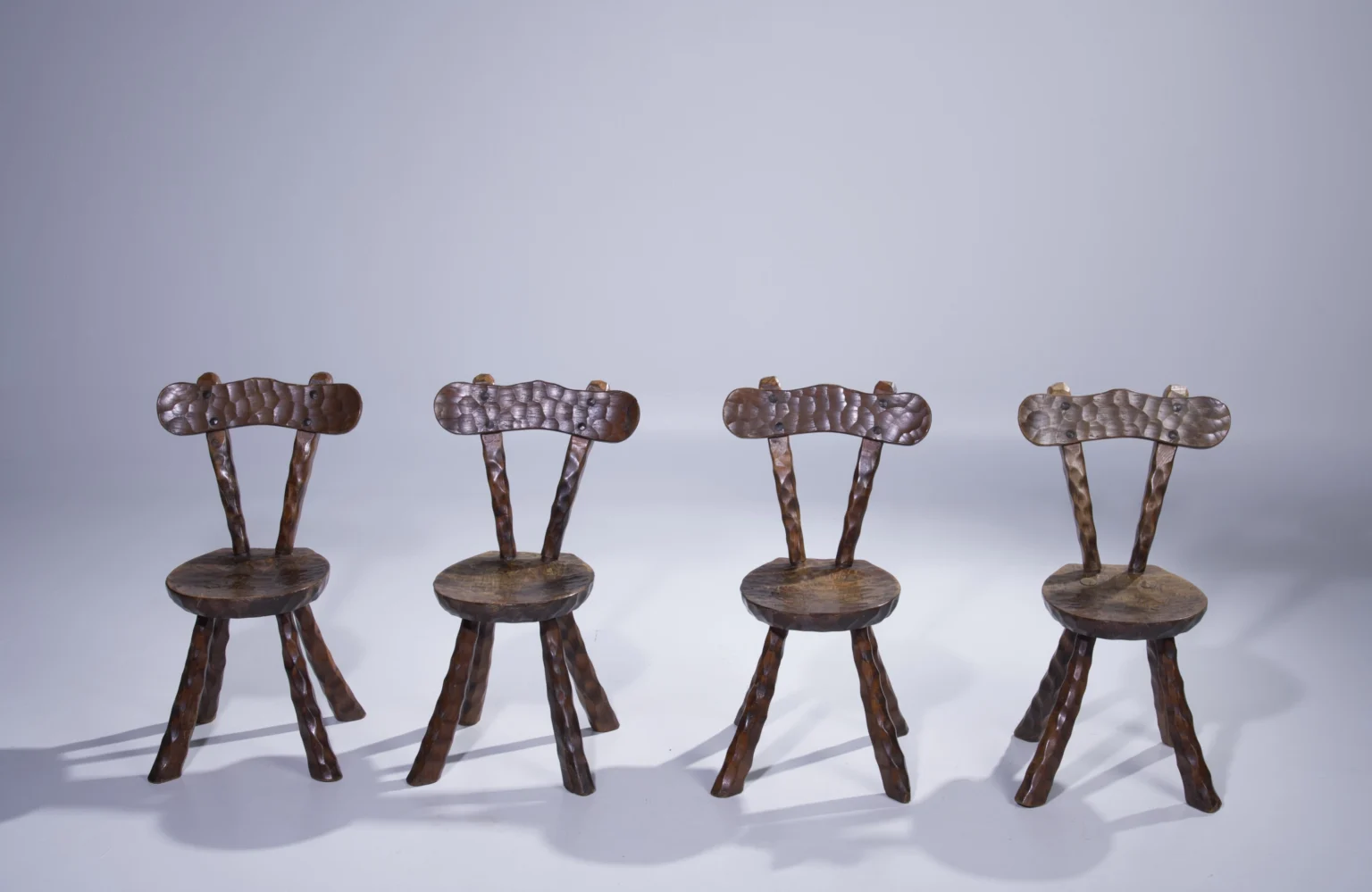 Brutalist Hand Sculptured Chairs