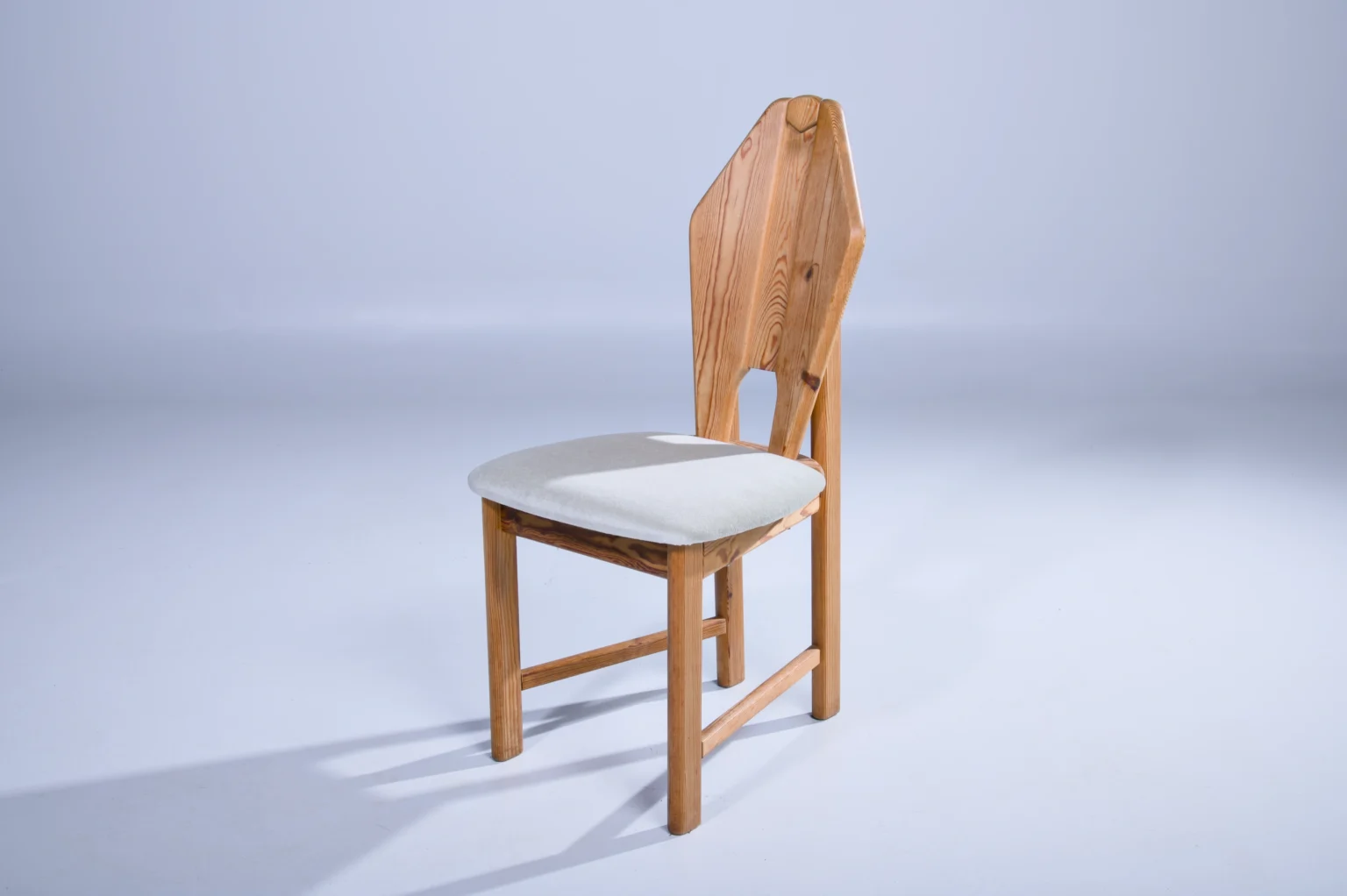 Brutalist Pine Dining Chairs