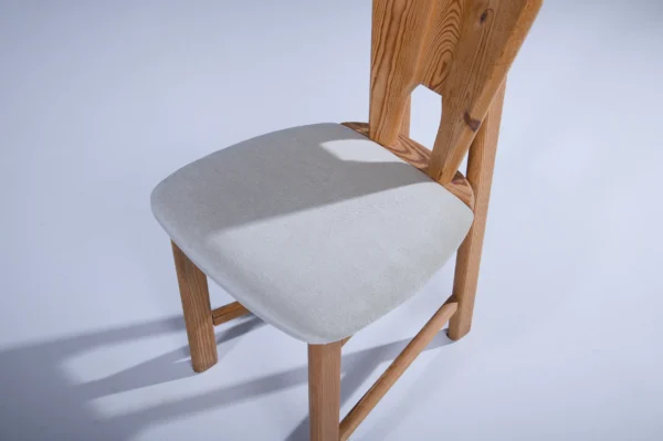 Brutalist Pine Dining Chairs