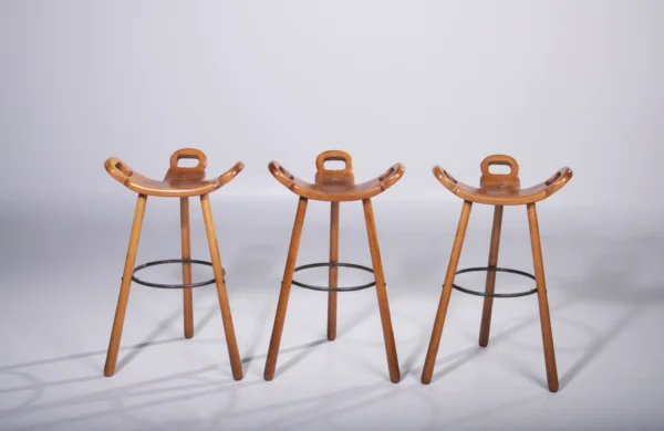 Brutalist 'Marbella' Bar Stools, Spain, 1970s