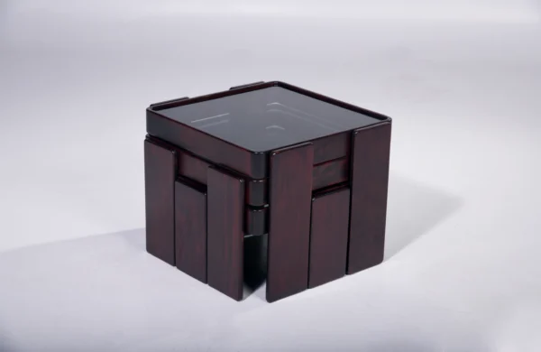 Set of 3 Nesting Tables by Gianfranco Frattini for Cassina, 1970s