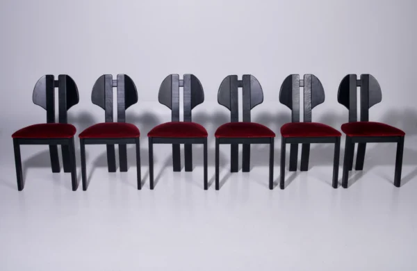 Black Brutalist Dining Chairs