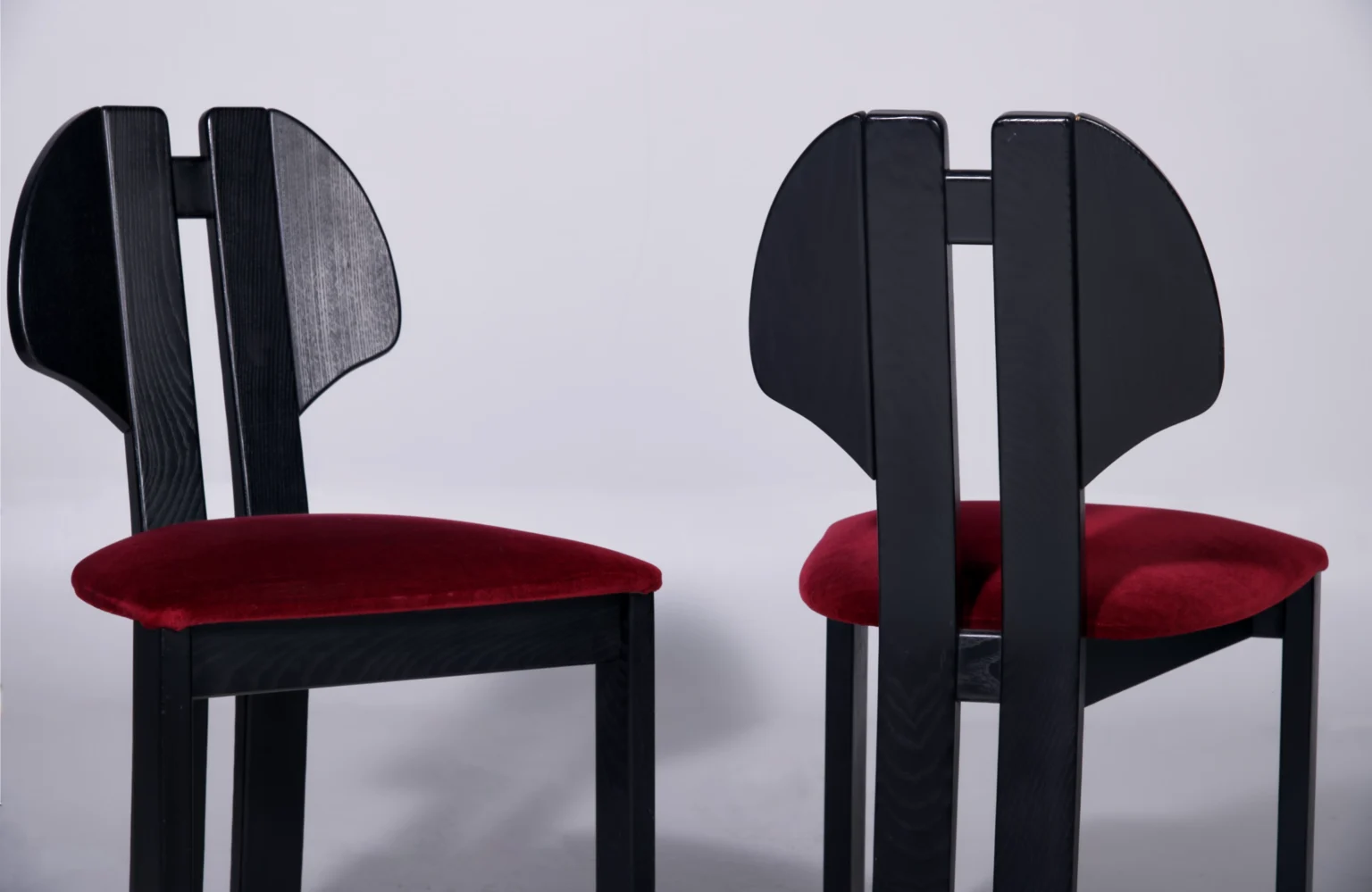 Black Brutalist Dining Chairs