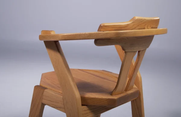 Brutalist Oak Dining Chairs