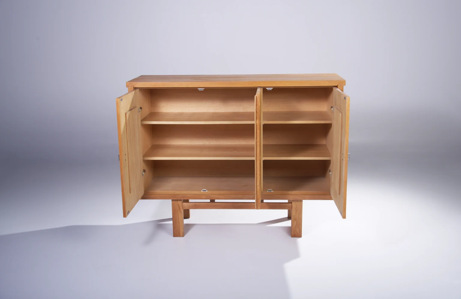 Brutalist Oak Cabinet