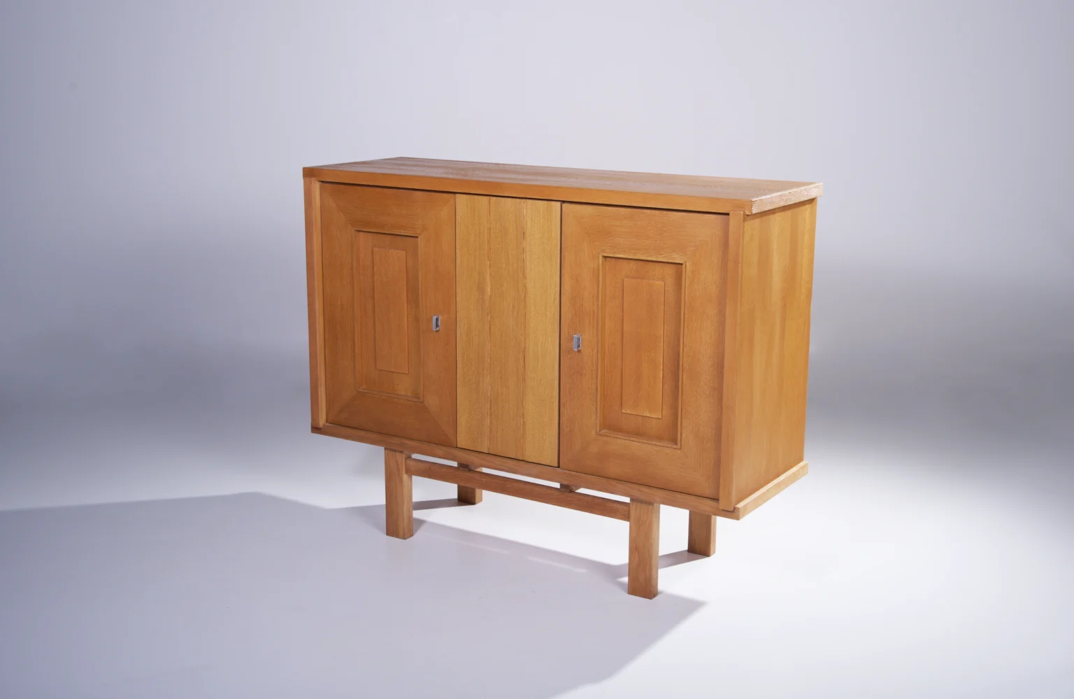 Brutalist Oak Cabinet