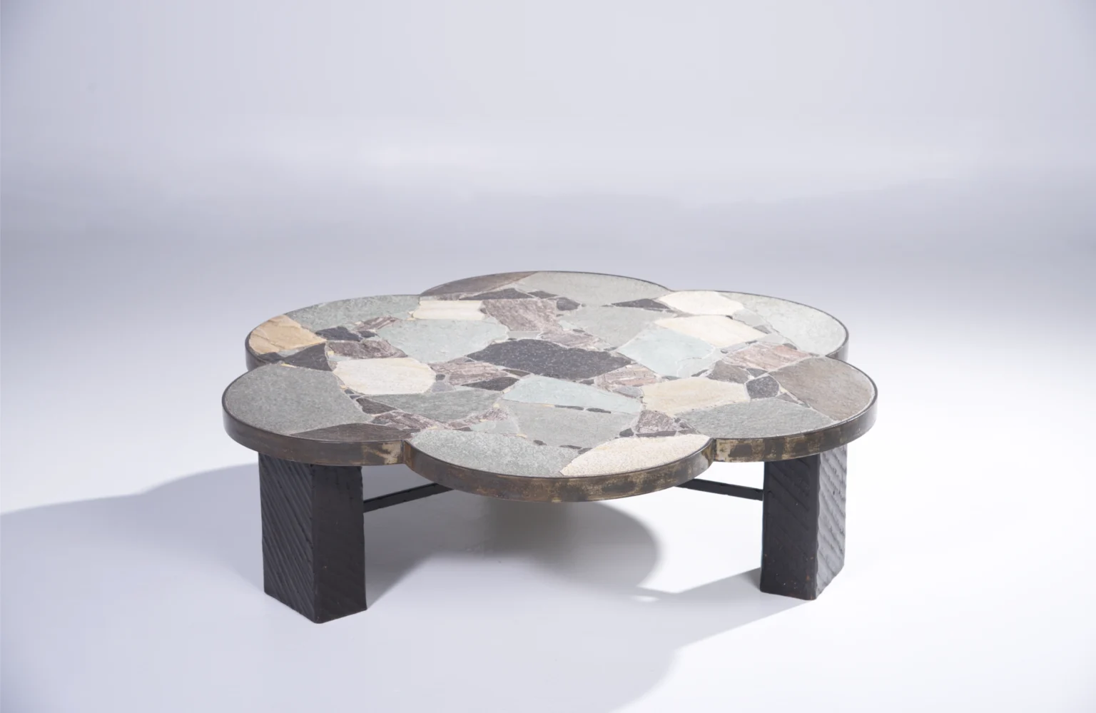 Slate stone coffee table