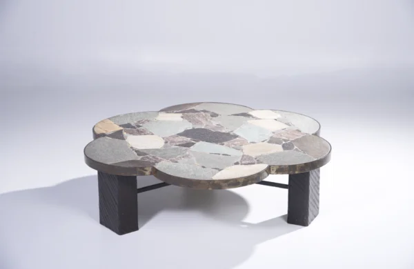 Slate stone coffee table