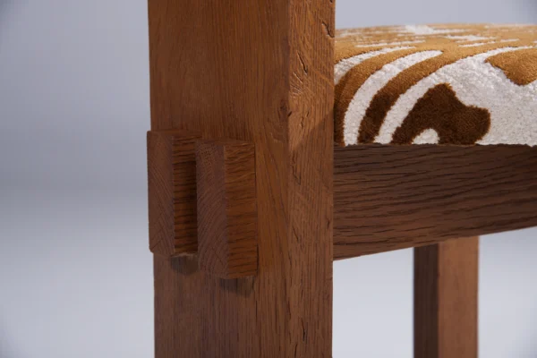 Massive Oak Brutalist Dining Chairs