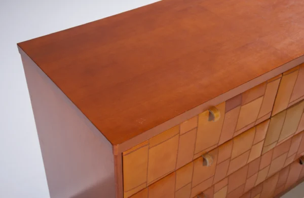 Tito Agnoli for Caleido/Poltrona Frau Chest of drawers in pathwork leater