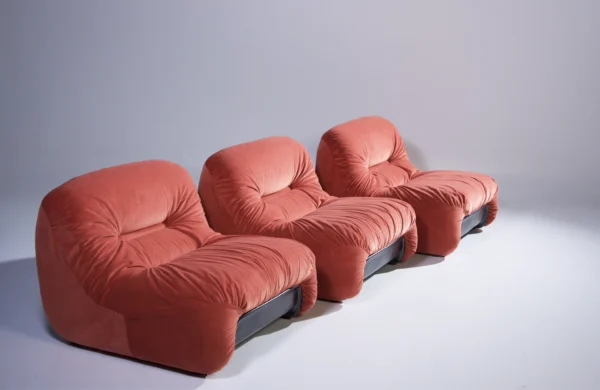 Set of 'Malu' Lounge Chairs by Diego Mattu for 1 P, Italy 1970s