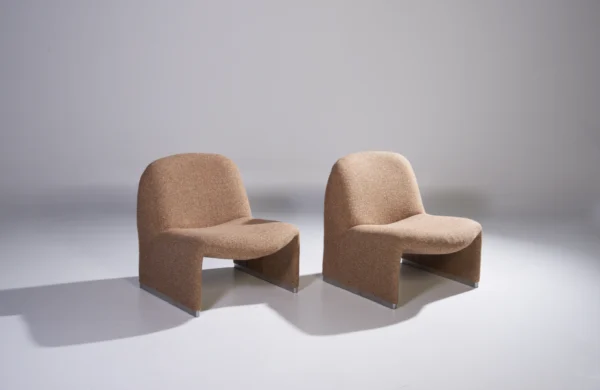 Set of 2 Alky Lounge Chairs By Giancarlo Piretti For Artifort