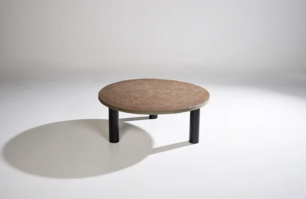 Slate Round Coffee Table, 1970s