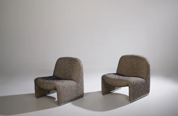 Set of 2 Alky Lounge Chairs By Giancarlo Piretti For Artifort