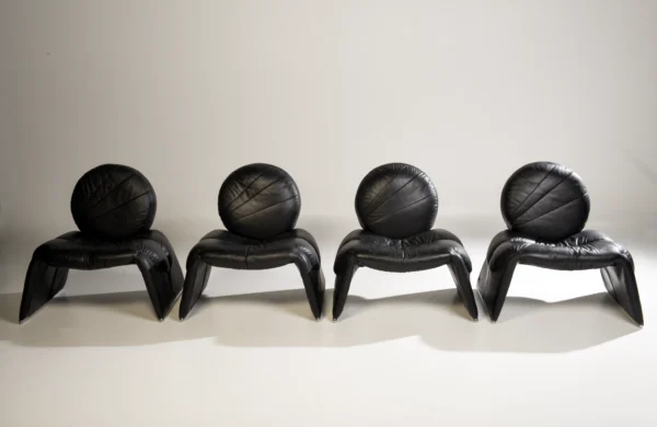 Calypso lounge chairs by Vittorio Introini for Saporiti Italy, '79