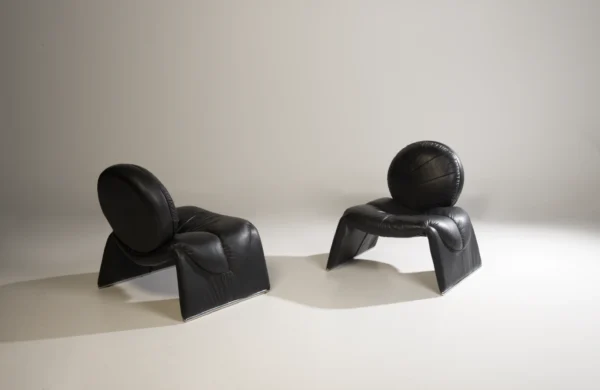 Calypso lounge chairs by Vittorio Introini for Saporiti Italy, '79